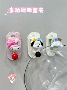 Bathroom Sink Foot Wash Basin Storage Rack Cartoon Hanging Hook No Drilling Plastic Holder for Bath Room Organization