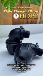Male Thread Elbow 1/2 Inch / Fitting Pipa HDPE