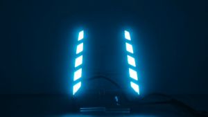 SNCN 2ชิ้น12โวลต์รถ DRL LED Daylights สำหรับ Nissan Teana 2022 2023สัญญาณไฟเลี้ยวสีเหลืองสีน้ำเงินเวลากลางคืนไฟเดย์ไลท์โคมไฟสำหรับขับรถอัตโนมัติ