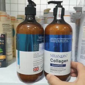 Dầu Gội Xả MILAMON Collagen 800ml phục hồi chống rụng kích mọc tóc kiềm dầu sạch gàu không ngứa Chính Hãng