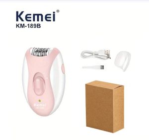 Kemei | Kemei Ladys Electric Epilator Two Speed Rechargeable Remover Waterproof Portable Women Shaver for Legs and Bikini Area KM-189B