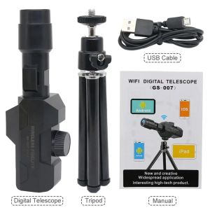 WiFi Digital Telescope70x Zoom 1920X1080 Monocular Camera Monitor with Tripod Cellphone APP Control Support Android IOS System