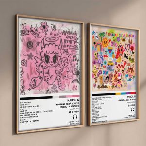 2023 New Pop Music ALbum KAROL G Poster Aesthetics Hip Hop Rapper Female Singer Cover Canvas Print Wall Art Dormitory Room Decor
