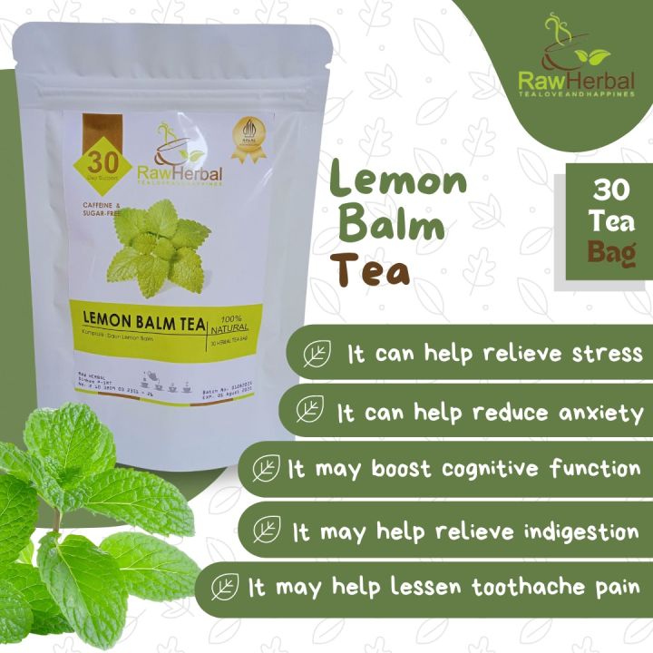 Organic Lemon Balm Tea - 30 Tea Bags