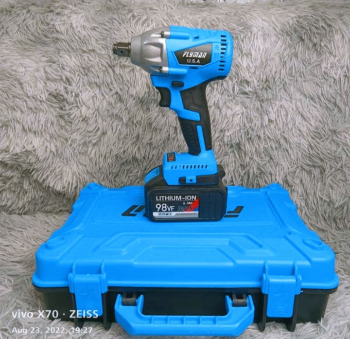 Flyman Cordless Impact Wrench 1/2 Drive 98volts Brushless w