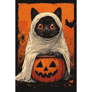 KAYOU | Bộ Tranh Tô Màu Theo Số Chủ Đề Halloween Dành Cho Người Lớn Người Mới Bắt Đầu Tự Làm Tranh Vải Giảm Stress Trang Trí Tường Nhà Quà Tặng Halloween Lý Tưởng Không Khung