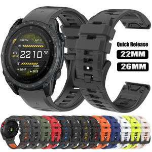 Tactix8 QuickFit Watch Band For Garmin Tactix 8 AMOLED 47mm 51mm Fenix 8 E 7 7X/Quatix 8 Pro/Enduro 3 2 22mm 26mm Silicone Strap