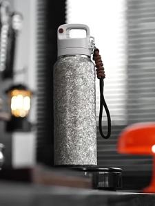 SIMELO | Cốc Giữ Nhiệt Có Ống Hút Titanium Xách Tay Cho Thể Thao Ngoài Trời