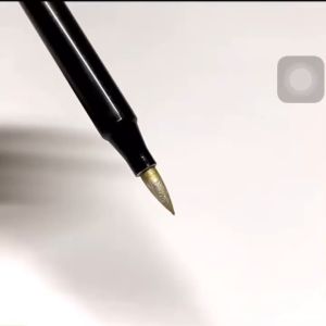 Gold Ink Brush Pen Dual Tip Soft Hard Buddha Statue Gilding Pen Portable Calligraphy Brush Gold Powder Sutra Copying Pen Heart Sutra Buddhist Scripture Writing Fine Liner Refillable Art Supplies
