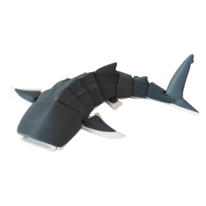 3D Printed Interactive Great White Shark Model Toy Faux Leather Moving Joints Realistic Marine Life Figurine Collectible Doll