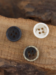 Translucent Resin Button Cotton Linen Casual Shirt Semi-Transparent round Edge Spring Summer Shirt Artistic Versatile Open Cardigan Buckle