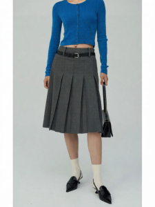 epoque de rueen | Fashionable Intellectual Heavy Wool Blend Skirt