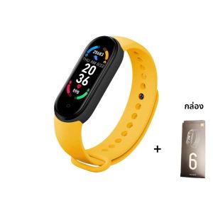 M6 สมาร์ท IP67 กันน้ํากีฬานาฬิกาผู้ชายและผู้หญิงความดันโลหิต Heart Rate Monitor สร้อยข้อมือสมาร์ทฟิตเนสสําหรับ Android IOS