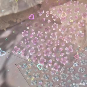 1PCS Elegant Court Red Rose Pearl 5D Relief Embossing Sticker Glitter Self-Adhesive Floral Geometric Pattern Nail DecorationDIY