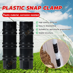 Greenhouse Frame Pipe Clip Fixed Pipe Clamps Plastic Black Snap Clamp