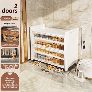 DIBIOU | Steel Multi-Layer Dustproof Shoe Cabinet