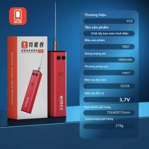 Máy Tách Keo Điện YCS T807 Với Pin 1800mAh Cổng Type C Chức Năng 4 Tốc Độ Tiến Lùi Dụng Cụ Sửa Chữa Màn Hình Điện Thoại Di Động