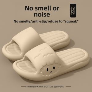 MONLEYTA | Slip-On Home Slippers Womens 2025 New Style Thick Bottom Bathroom Bathing Anti-Slip Deodorant Indoor Slippers Mens Flat Sandals