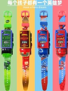 Đồng Hồ Trẻ Em Chiếu Bóng Xe Hơi Hoạt Hình Spiderman Đồ Chơi Cho Bé Trai Và Bé Gái Đồng Hồ Thông Minh Giáo Dục Sớm