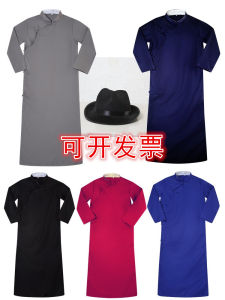 Đồ Diễn Trung Hoa Cổ Điển Cho Nam Quần Áo Dài Phong Cách Truyền Thống Trang Phục Biểu Diễn Sân Khấu Màu Đen Xám Đỏ Rượu Vang Giảng Dạy