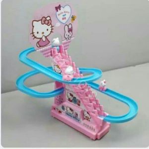 Mainan Anak - hello Kitty Club House Sliding Track Kereta Luncur
