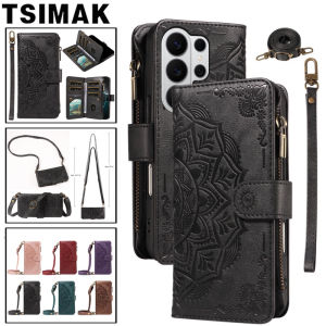 Wallet Flip Phone Case For Samsung Galaxy S26 Ultra S25 Edge S24 Plus S23 S22 S21 S20 FE Note 20 Zipper 9 Card Leather Cover