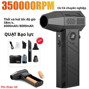 Quạt Turbo Cường Lực Nâng Cấp 350000 Vòng/phút Với Đèn & Màn Hình Hiển Thị Máy Hút Bụi Điện Không Chổi Than Cho Gia Đình