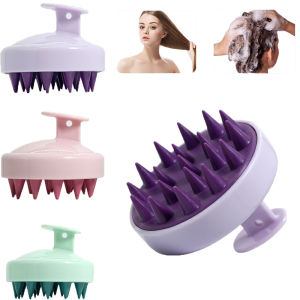 Silicone Shampoo Brush Head Scalp Massage Comb Hair Washing Comb Body Massage Brush Bath Shower Brush Salon Hairdressing Tool