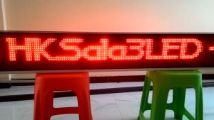 Running Text Merah Dua Sisi 24x170Cm Wifi Outdoor