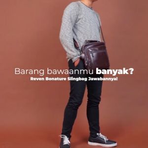Tas Selempang Sling Bag Kulit Pria Premium Branded Bonature