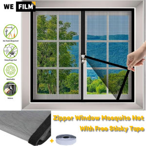 Mosquito Net Window Mosquito Net Anti-mosquito Netting Self-adhesive Zipper Sewed Window Screen Anti-Mosquito Insect Screen Curtain