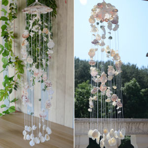 Creative 19 Lines Japanese Handmade Shell Wind Chimes Boys and Girls Holiday Gift Bedroom Balcony Decoration Pendant Door Decoration