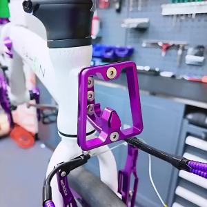 GOLDIX | MEROCA Folding Bike Front Bag Raised Base Aluminum Alloy Front Carrier Mount Adapter Raiser for Brompton Folding Bike