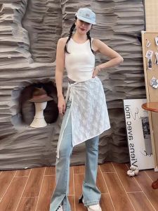 Korean Style Embroidered Lace Skirt Womens Summer Design Sense Small Public Layered Mesh Curtain Short A-Line Skirt