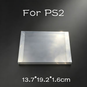 For PS2 Game Clear PET Protector Box Transparent Game Case Sleeve Collector Storage Display Cover