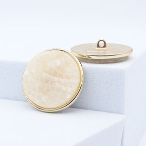 Elegant Beaded Light Beige Button for Cheongsam Hanfu Coat Sweater Flat Surface Design Home Fabric Sewing DIY Accessories