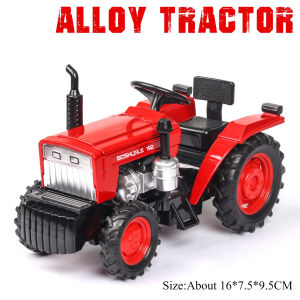 1:32 Alloy Agricultural Tractor Diecast Model Toys Miniature Car with Sound Light Pull Back Metal Body Vehice Boys Fun Toy Gift