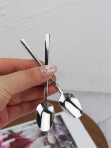 Mini Coffee Spoon 18/10 Stainless Steel beyond 304 Cute Elegant Simple Soup Spoon Salt Spoon Dining Utensils Western Spoons