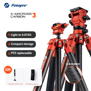Fotopro x-aircross 3 giá đỡ ba chân bằng sợi carbon mở rộng Trọng lượng nhẹ xách tay Khung Camera với đầu bi giá đỡ chuyên nghiệp x-airc