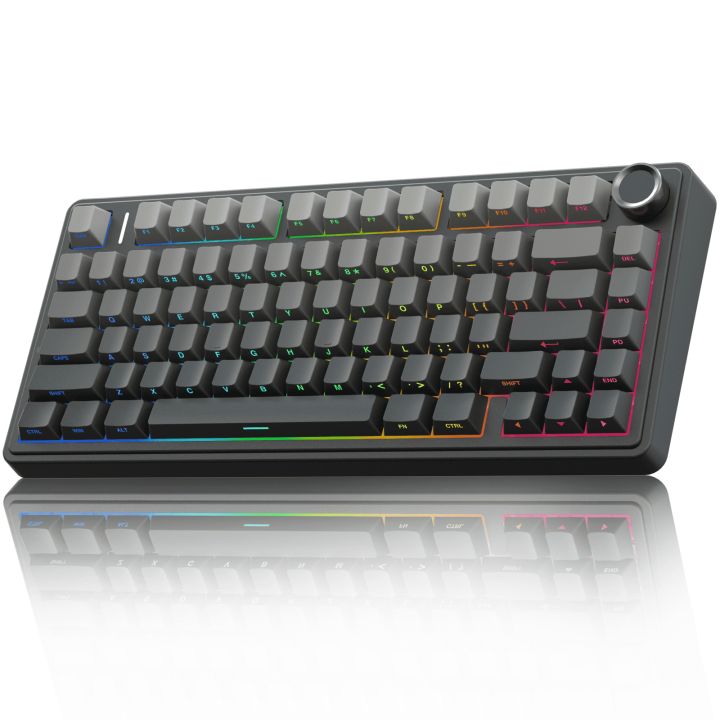 AULA 80 Keys 2.4G/Bluetooth/Wired Tri-mode Hotswap mechanical keyboard RGB backlit 3/5PIN Switch mechanical keyboard (F75)
