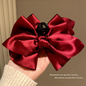 Large Red Double-Sided Butterfly Knot Hair Clip Womens Back of Head Gripper Elegant Princess Hair Accessory Clip 2025 New Model