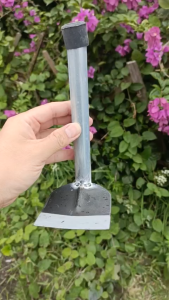 Cuốc Làm Vườn Mini (8x10 cm) - Dụng Cụ Xới Đất (Cán 19 cm) Làm Cỏ Cầm Tay Thép Cán Kim Loại (90g)