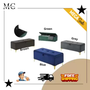 🔥【LOCAL SELLER】🔥BRACO FABRIC STORAGE OTTOMAN (FREE DELIVERY & INSTALLATION)