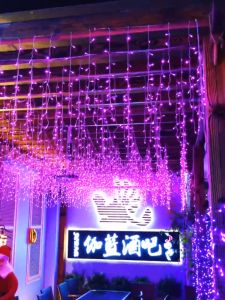 Solar Led Icicle Curtain String Light Solar LED Light Icicle Waterfall Fairy String Curtain Lights Garden Lamp Twinkle Led Starry Party Wedding Garden Xmas Festival Decoration Light LED Solar Christmas Light Solar Lamp