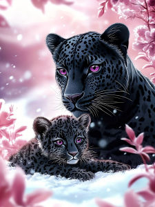 Huacan Leopard Diamond Painting Snow Scenery 5D DIY New Full Square Round Diamond Mosaic Art Wall Decor Rhinestone Pictures