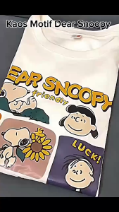 Tshirt Lengan Pendek Kaos Oversize Wanita Wanita Kaos Oversize SNOOPY Bahan 100% Cotton