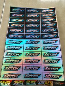 Stiker Team Sotok | Stiker Hologram | Stiker 1 Lembar | Stiker Pack Ukuran 21cm x31cm