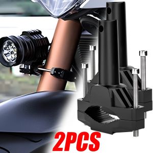 2 cái xe máy sửa đổi Spotlight Khung gắn đèn pha thông dụng Giá Kim Loại Hỗ trợ xe máy Đèn cố định phụ kiện buộc giữ