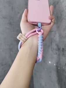 ZHENGEGE | Dopamine Colorful Cute Short Anti-Lost Hand Wrist Phone Lanyard for Women