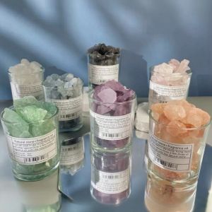 Crystal Aromatherapy Stones Glass Vase Unscented Home Decorations Fragrance Diffuser Raw Stone Design without Flavor
